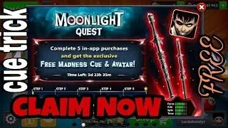 moonlight quest | free madness cue claim now - 8ball pool- miniclip (no hack/cheat)
