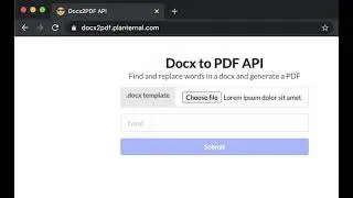 Docx2PDF API: How it works