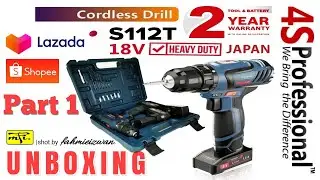 UNBOXING Cordless Drill 4S Professional S112T 18V(HIGH TORQUE) From Shopee.