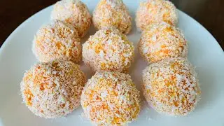10 minutes recipe | Bomboane din morcov și cocos | Морковные конфеты
