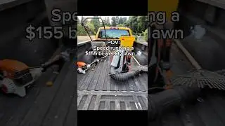 $155/ 42 min cheap or ripoff? ⏱️ bi-weekly mow and edge. #lawncare #business #pov #lawnmowing
