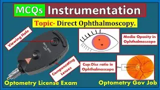 Direct Ophthalmoscopy MCQs for Optometry Exams | Gov Job (AIIMS, RRB) & License (DHA, HAAD)