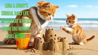 Luna & Sunny&rsquo;s Surreal Daily Life &ndash; Mother Cat & Kitten Living Like Humans (Full AI Film)