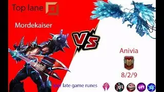iper late game runes - anivia vs mordekaiser game- top - league of legends