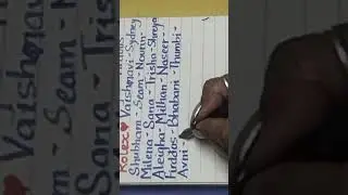 calligraphy style writing ✍️ Subscriber's Name 🥰 part 28 ball point 🖊️
