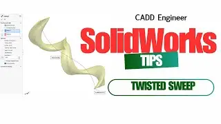 Скрученная протяжка в SolidWorks | Расширенное руководство по протяжке #caddengineer