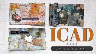 ICAD 2024 Days 52 54 | #icad #mixedmedia #indexcardaday