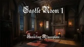 Castle Room | Haunting Atmosphere (2 hours) rain and open fire ambient sounds