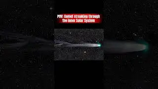 POV: comet on fire&mdash;blue ion tail, dusty fan, solar wind carving waves. ☄️✨ #Comet #Space #astrology