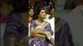 Heroine Anandhi looking so beautiful in saree at Bhairavam Pre release event