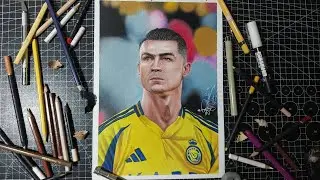 DRAWING CRISTIANO RONALDO 🌎 #cr7 