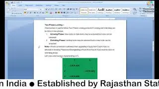 Two Phase Lock Based Protocol | Online Education | Learn Online