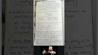 Lecture Notes on Elementary Concepts of Stability Analysis - Power System Stability Analysis