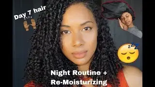 NIGHT TIME NATURAL HAIR ROUTINE + RE-MOISTURIZING CURLS l NATURAL HAIR BONNET SASSY HAIR CAP