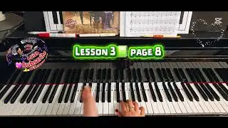 3.📗Alfred's Basic Adult Piano Course Level One. 📗LESSON 3. PAGE 8. Stap By Step. Չափահասների համար։