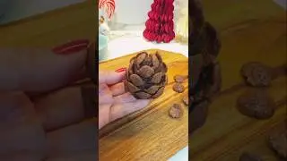 How I Made the Edible Pine Cones for My Christmas Cake. #slowversion