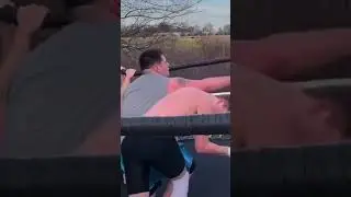 BigDawg hits a huge rainmaker back in 2019! #wwe #wrestlin #trampoline #wrestling #backyardwrestling
