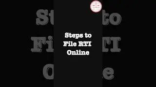 5 Easy Steps To File RTI Online II 55 Seconds Explainer
