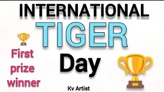International Tiger Day Poster Drawing | Save Tiger Poster | World Tiger Day Drawing | Save Wildlife