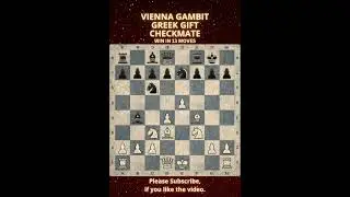 Vienna Gambit | Greek Gift Checkmate | Chess Openings | Chess Tricks #chess
