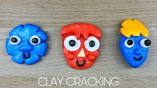 Noodle & Pals Cheesy, Jelly, Pompom clay cracking 천사점토 국수와 친구들 점토 부수기