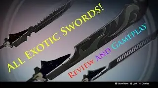 Destiny: All Exotic Swords Review and Gameplay! (Raze-Lighter, Dark-Drinker, Bolt-Caster)
