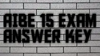 AIBE 15 Exam answer key