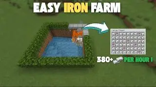 Easy Iron Farm for Beginners! Minecraft Bedrock 1.21 Guide