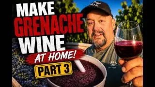 How to Make Wine at Home - Grenache Grapes Pt 3 - Pressing The  Grapes