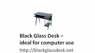 Black Glass Desk