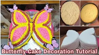 Butterfly Cake Design || Butterfly Cake from round cake || #butterflycakedesign #butterflycake #cake