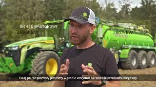 John Deere 8R eAutoPowr™ i wóz asenizacyjny JOSKIN