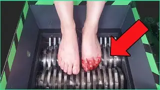 Shredding Girl's Foot:Dangerous Experiment!