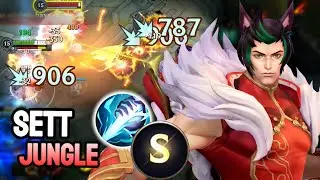 FIRECRACKER SETT..JUNGLE!? 14/2/6 - INSANE 1V9! BROKEN NEW HERO | Sett - Wild Rift New Champion