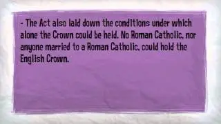 The Act of Settlement