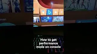how to get performance mode on console