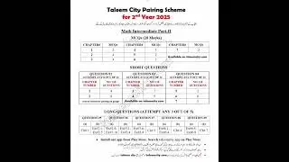 second year math pairing scheme 😉