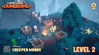 Minecraft Dungeons Lava Level 2 🔥 Night Mode Challenge | Epic Boss Fight | VR gameX