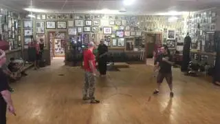Apache Knife Fighting & Battle Tactics - Debris & Distraction while Sparring (Scott & Twobears)