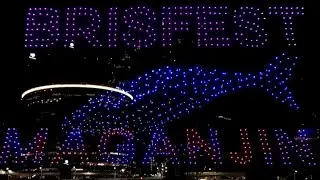 Brisbane Festival Drone Show Nieergoo: Spirit Of The Whale #brisbanefestival #droneshow #brisbane