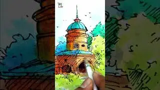 Simple House Art and Coloring #shorts #art #coloringhouse