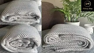 Metal Grey Chevron Cashmere Blanket Throw | Baby Blanket | Meditation Shawl | Alchemy Story #shorts