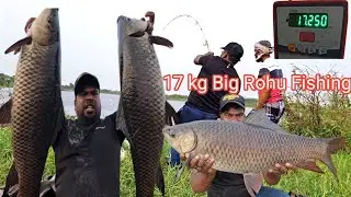 😱😱17 kg Big Rohu Fishing Techniques | Singal Hook Fishing Videos | Ahtesham khan Fishing