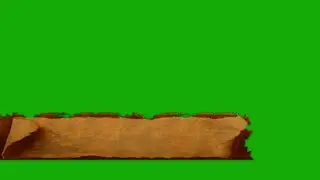 Green Screen Old paper scroll.