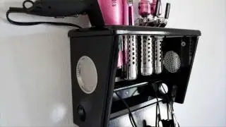 Vanity Valet Boutique - Wall Mount Hair Tool Storage Holder:  blow dryer, flat iron,  & curling iron