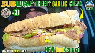 Subway&reg; Cheesy Garlic Steak Sub Review! 🧀🧄🥖 | New Cheese Sauce and NEW SubKrunch! | theendorsement
