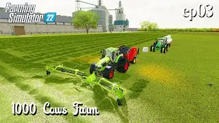 Making Grass Silage And Transporting || The Elm Rochester Farm || #fs22timelapse