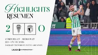 Resumen J.20 LaLiga Hypermotion: C&oacute;rdoba CF 2 - 0 Burgos CF