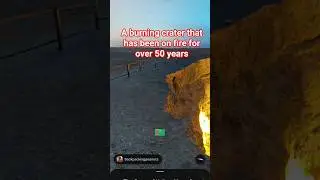 A giant crater in Turkmenistan burning since 1971 &ndash; pure fire and mystery! 🔥🌍 #shortviral