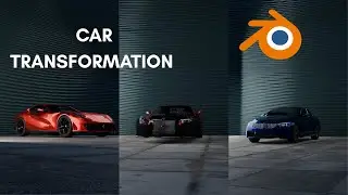 car morphing animation in blender 3d | Geometry Nodes | Realistic